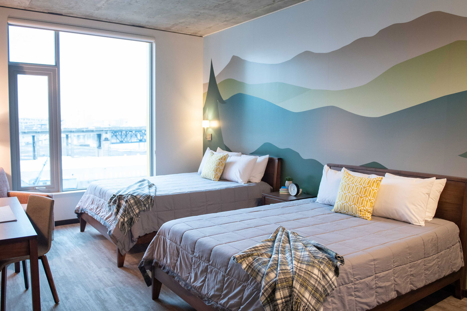 A bedroom in the Gary & Christine Rood Family Pavilion