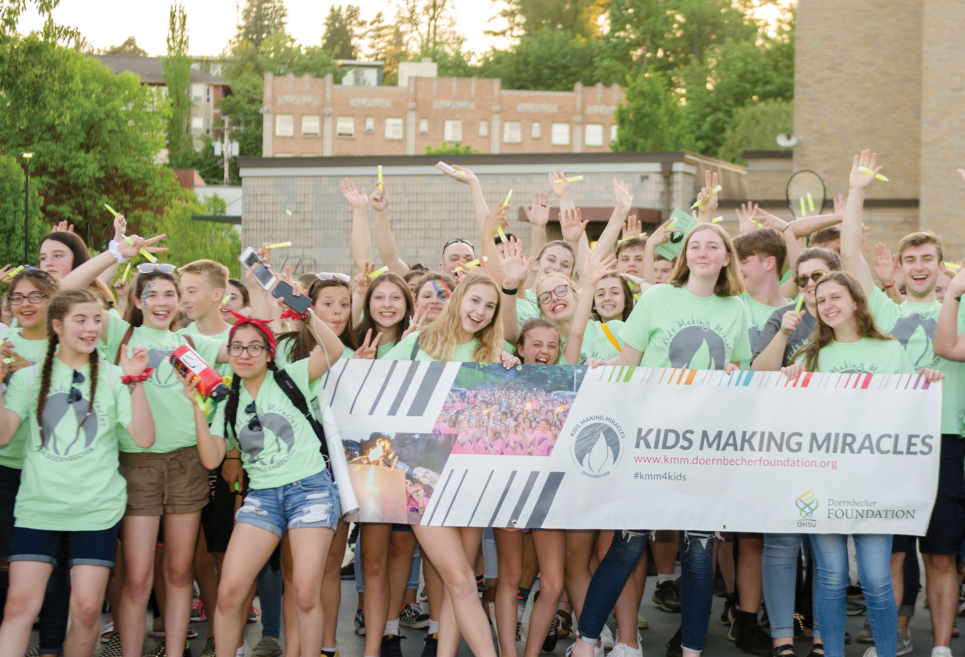 Students celebrate at Kids Making Miracles candlelight vigil