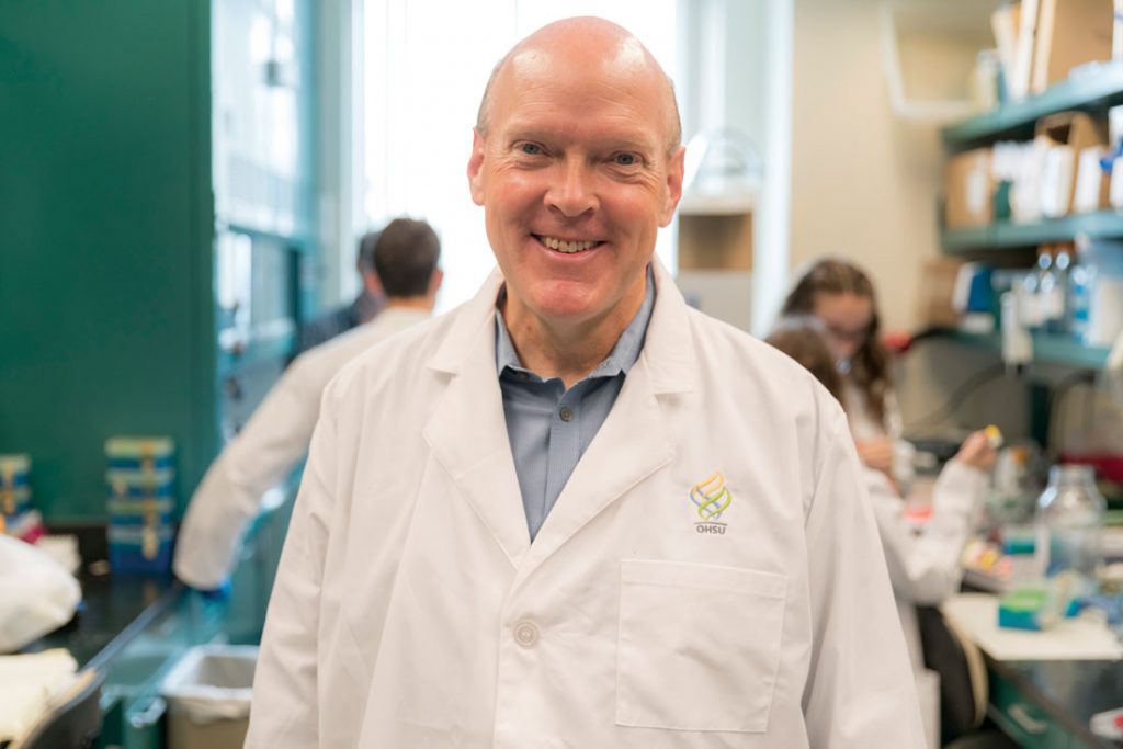 Joe Quinn, MD, in his lab