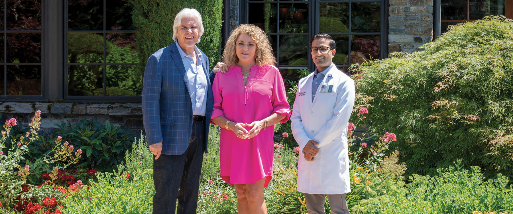 Dale and Julie Burghardt with Shyam Joshi, M.D.