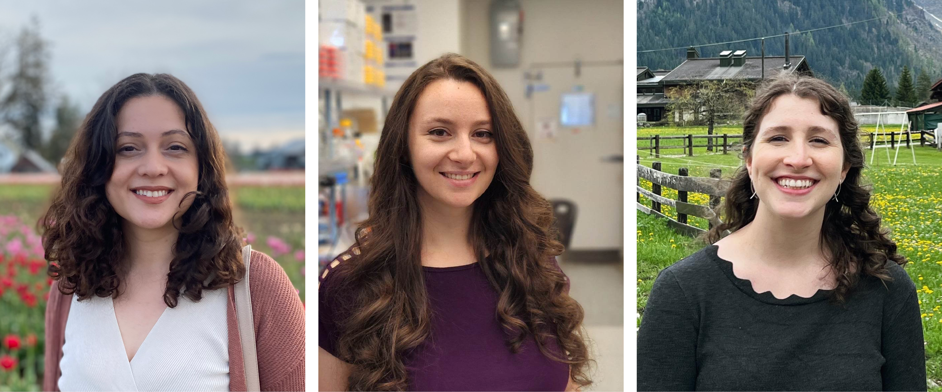 2023 Lacroute Fellows, from left: Yessica Santana Agreda, Arielle Isakharov and Elizabeth Rose