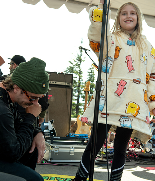 John Gourley and Zoe Manville's daughter, Frances, takes the stage at Timberline Daydream.