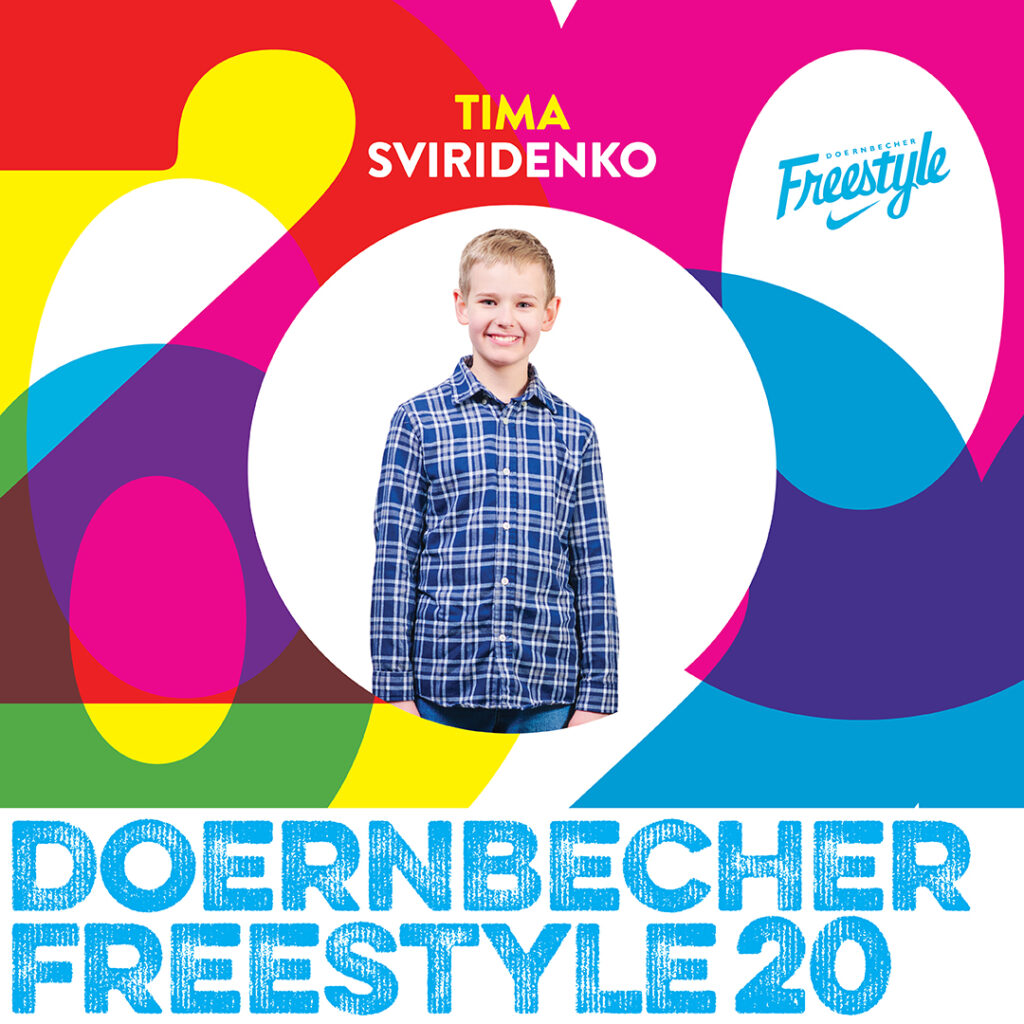 Tima Sviridenko is a patient designer for Doernbecher Freestyle 20 