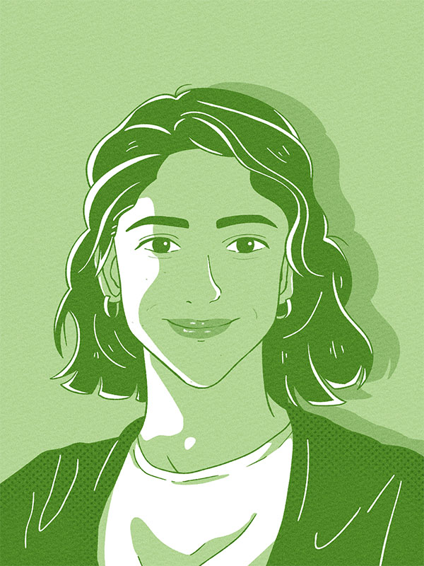 illustration of cancer researcher Ece Eksi