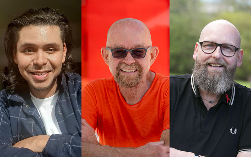 Adam Castillejo, Paul Edmonds and Marc Franke, from left to right, are among a tiny number of people cured of HIV.