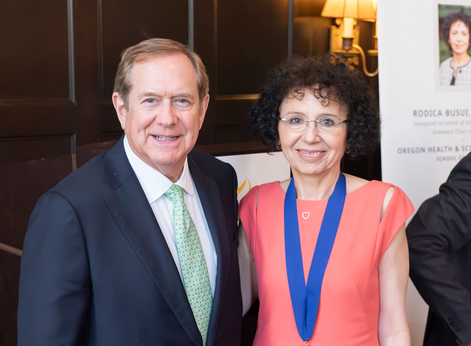 Jordan Schnitzer with Rodica Busui, M.D.