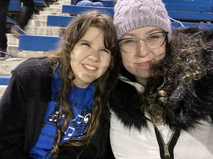 Aiden Moore-Van De Rostyne with her mother, Eliza